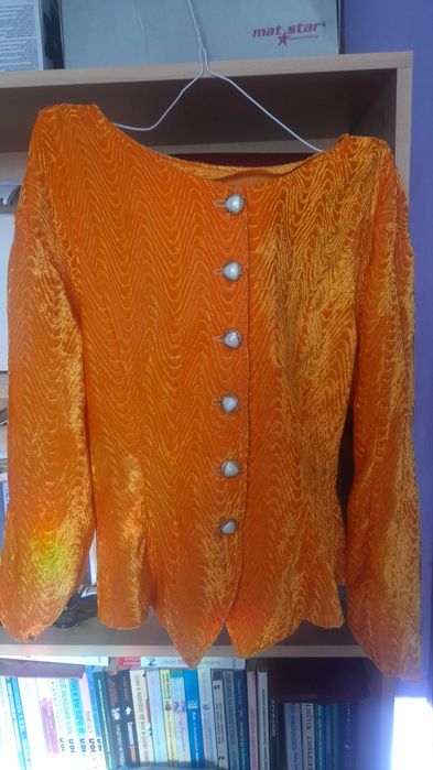 Официална черна рокля дълга и дамско сако, S номер.