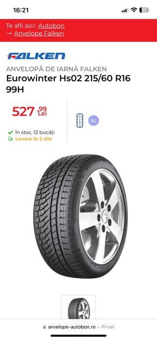 Vand set cauciucuri falken 215/60R16
