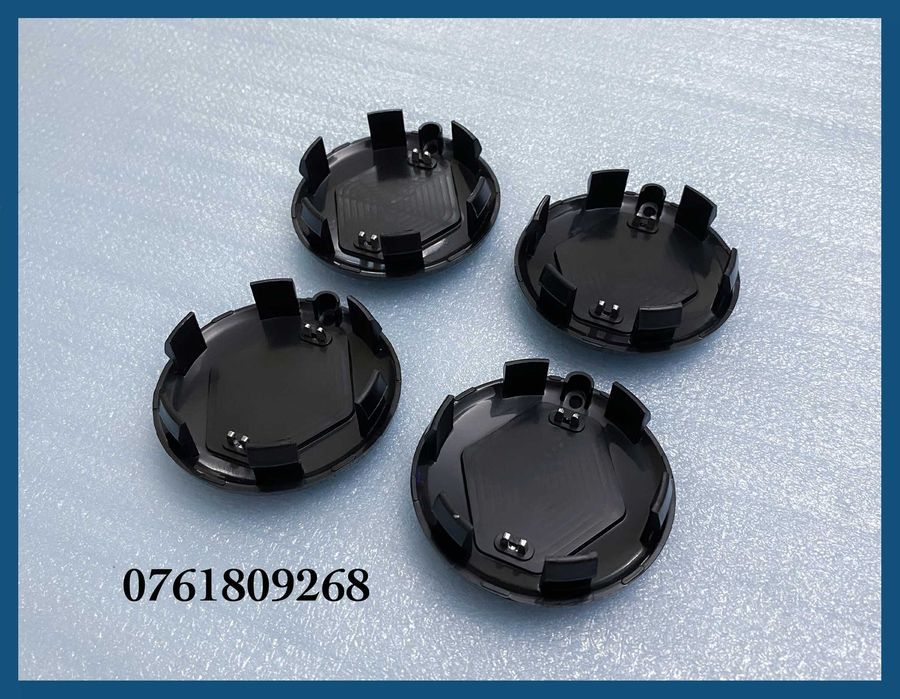 Set 4 capace negru 57mm jante aliaj Renault