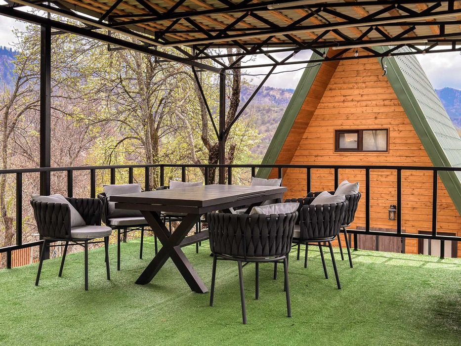 Глэмпинг в горах / Домик Афрейм / Баня