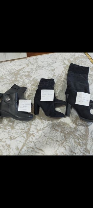 Ботинки сапоги кожаные