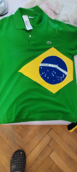 Спортни тениски Lacoste,оригинални,чисто нови,знаме Бразилия,знаме Гер