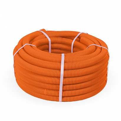 Труба гофрированная ПВХ оранжевая (Промрукав)