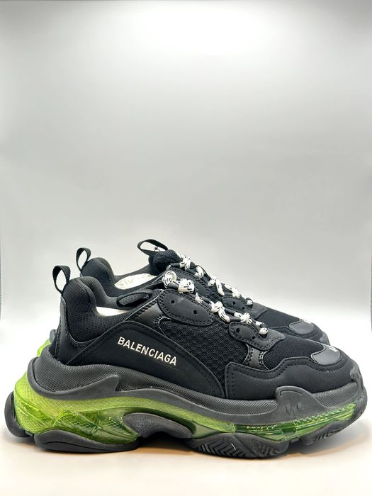 Balenciaga Triple S Black/Green Sneakers