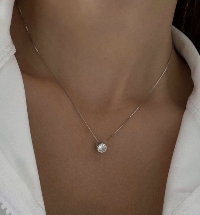 Цепочка Срочно! серебряная с подвеской фианит925 пробы