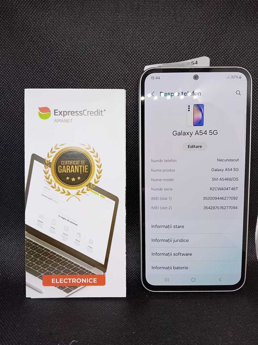 Samsung A54 8GB/128GB (B.32424 AG31 Barboi) Garantie 2 ani!