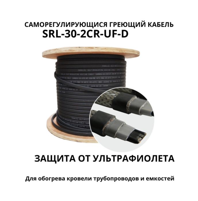 Нагревательный Кабель обогрев Крыши, Водостоков, Террассы. Тёплый пол