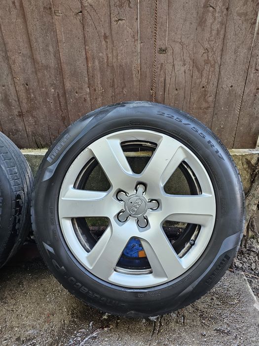 Jante originale Audi R17 8J ET39 5x112 + anvelope Pirelli