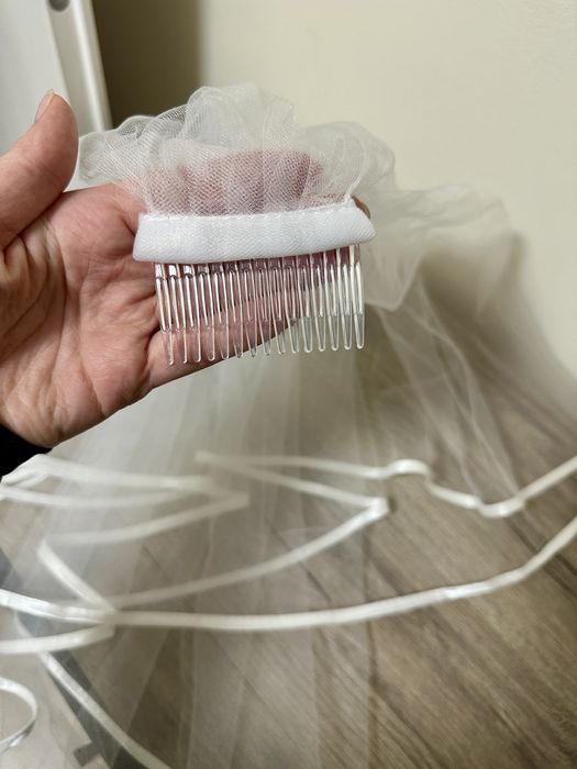 Булчински воал бял – като нов (2 слоя)