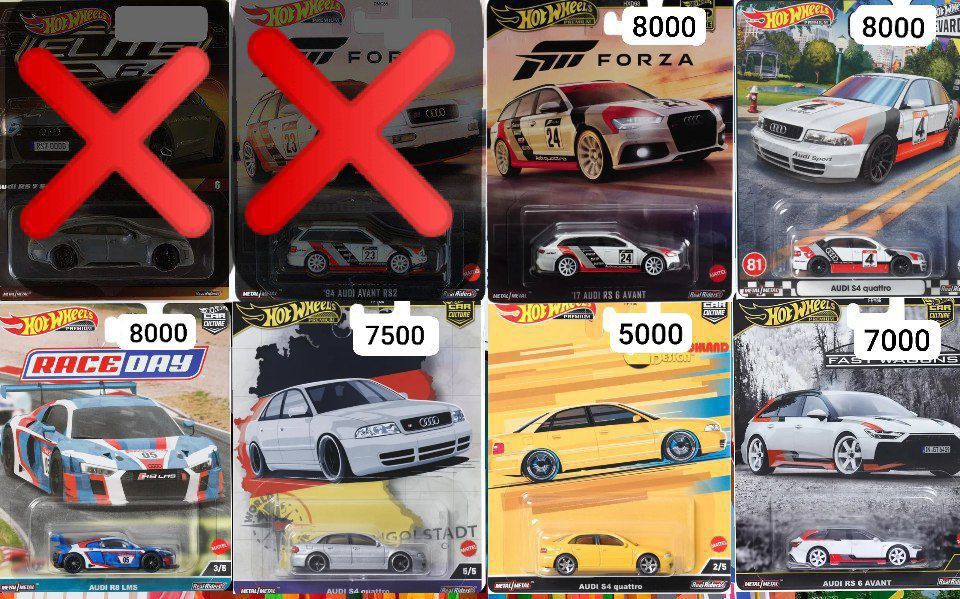 Модели Audi Hot Wheels Premium