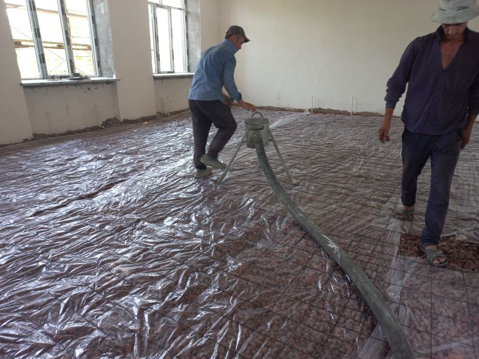 Пол сухой стяжка, сташка, styajka,stashka  киламиз