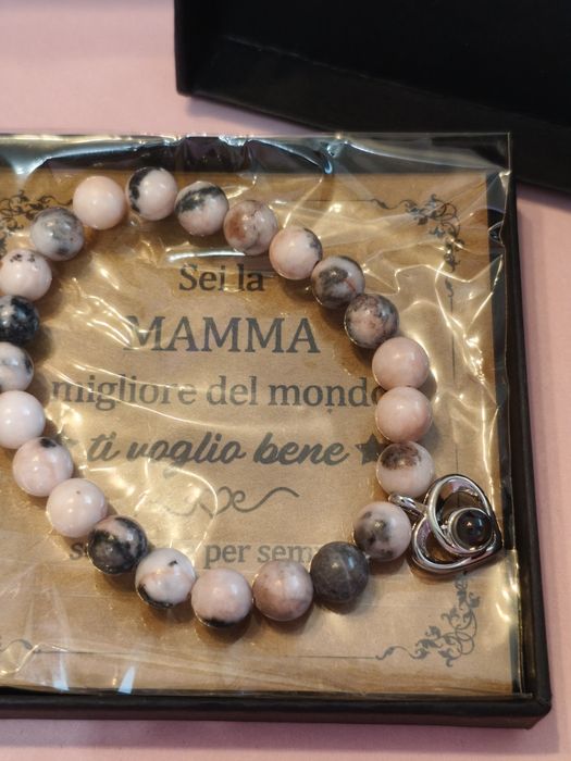 Brățară ‘Te iubesc în 100 de Limbi’ Pietre Naturale, Nouă în Cutie