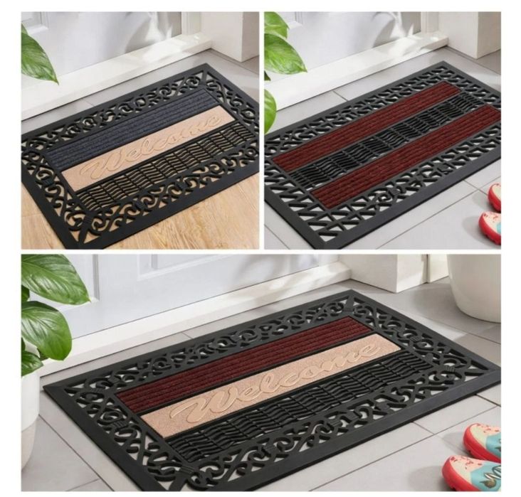 Covor Intrare 45x75cm, cu Ramă din Cauciuc și Inserție Textilă Antider