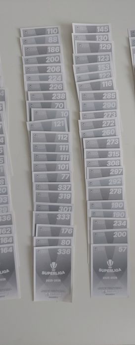 Cartonașe Superliga Panini, 5 buc
