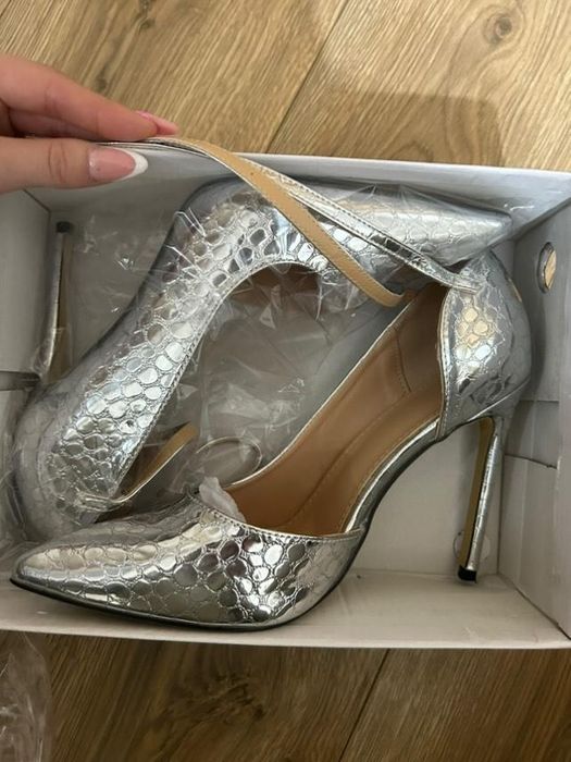 Сребърни официални обувки 'Sheen 40 номер