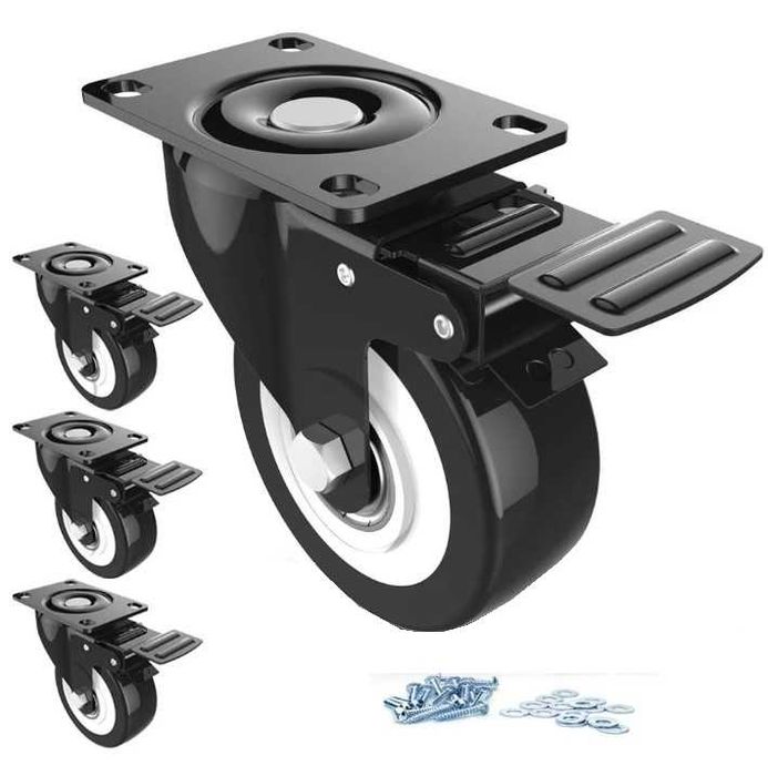 Set 4 roti mobila cu opritoare