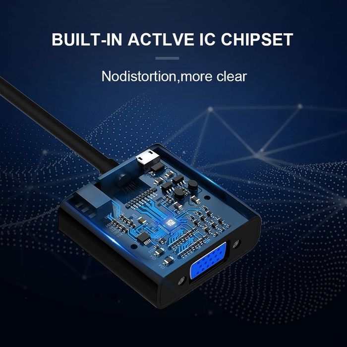 # HDMI to VGA+audio OTN-5169 Onten Адаптер 1080p переходник adapter