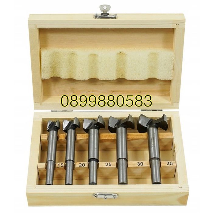 Комплект фрезери за дърво VOREL by TOYA  22551,15-35мм,5 броя, 8мм