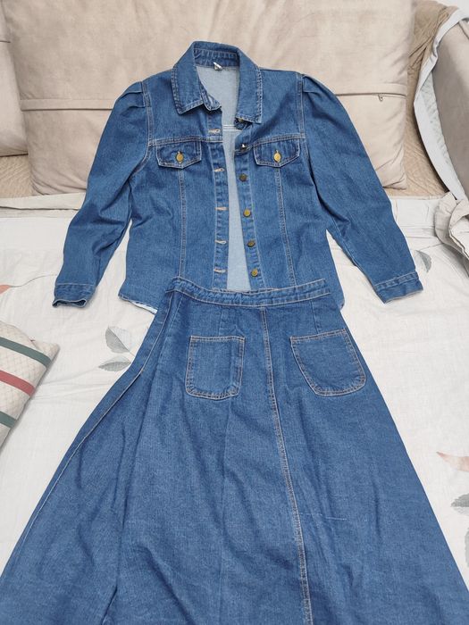 Джинсы.Костюм . Двойка . Юбка . Рубашка