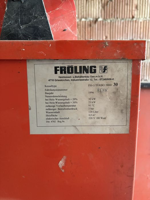 Vand centrala pe lemne FROLING 25KW