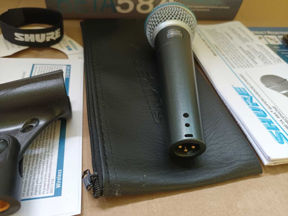 Microfon profesional tip Shure Beta 58A Microfon tobe/percutie/studio