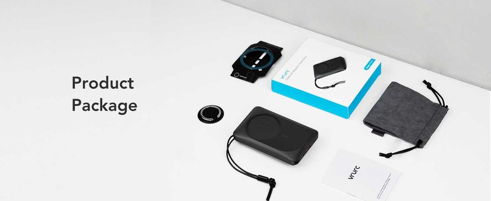 Безжично преносимо зарядно устройство VRURC за iPhone, 10000 mAh