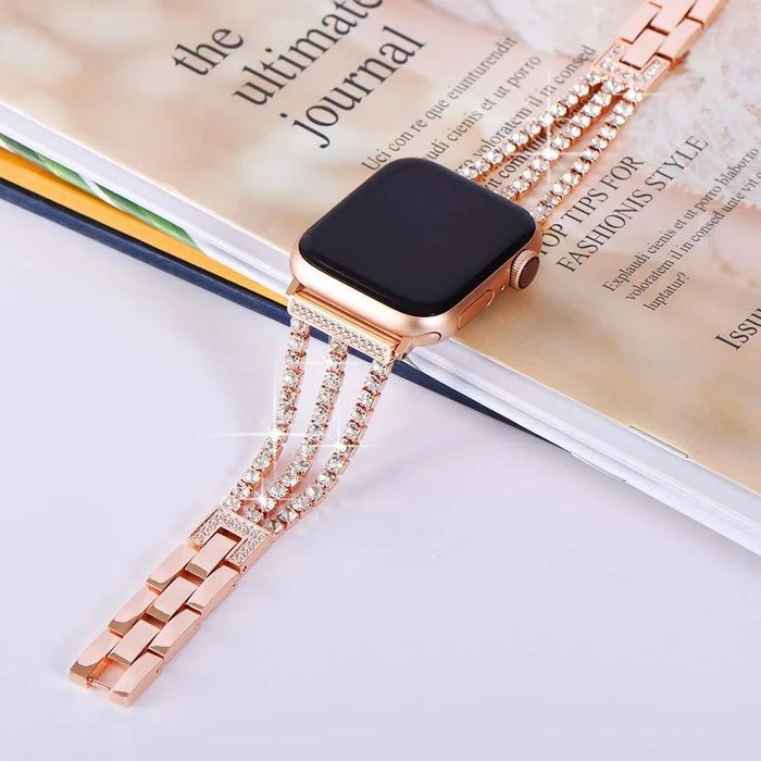 Метална каишка с камъчета за Apple Watch ULTRA/SE/11/10/9/8/7/6/5/4