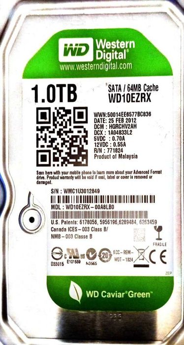 Жесткий диск HDD/Western Digital 1TB