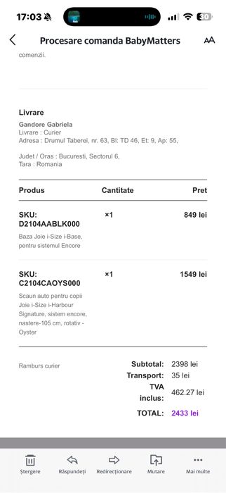 Scaun de masina Joie cu isofix