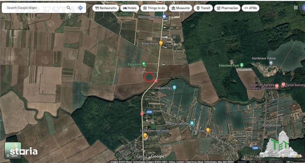Vanzare teren, 10.000mp , in Snagov, adiacent DN 1, Bucuresti - Ploies