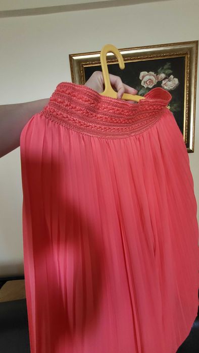 Fusta-pantalon de vara roz somon