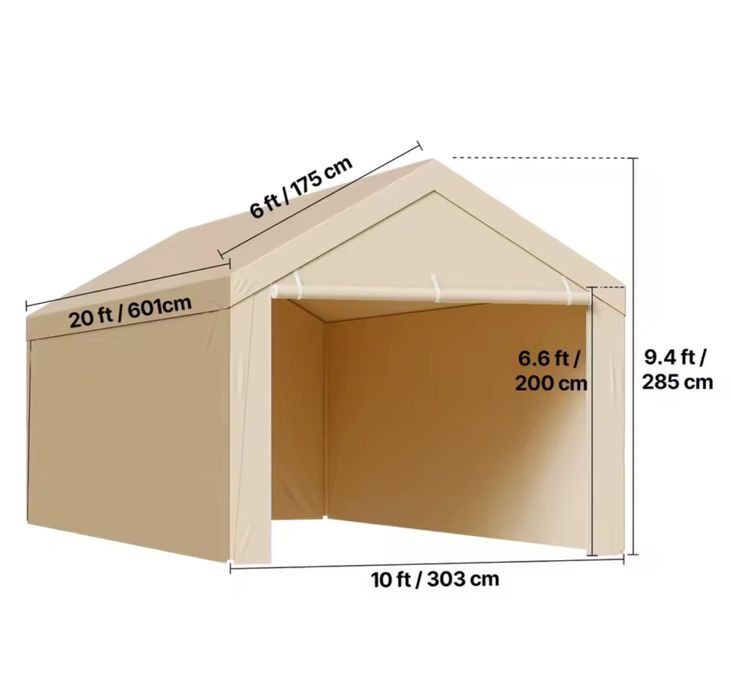 Водоустойчива гаражна тента с врата