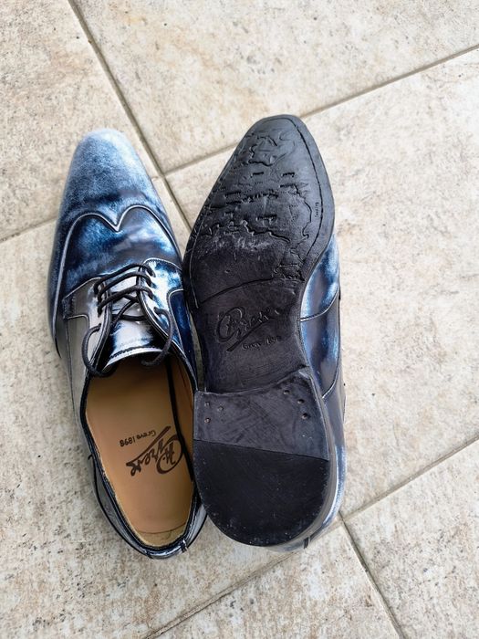Pantofi de piele naturala culoare  albastru mărimea 41