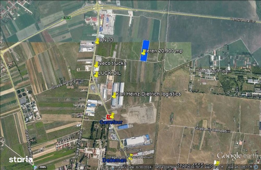Teren suprafata 8729 mp in b-dul Grivitei- DN 13, PUZ hale, depozitare