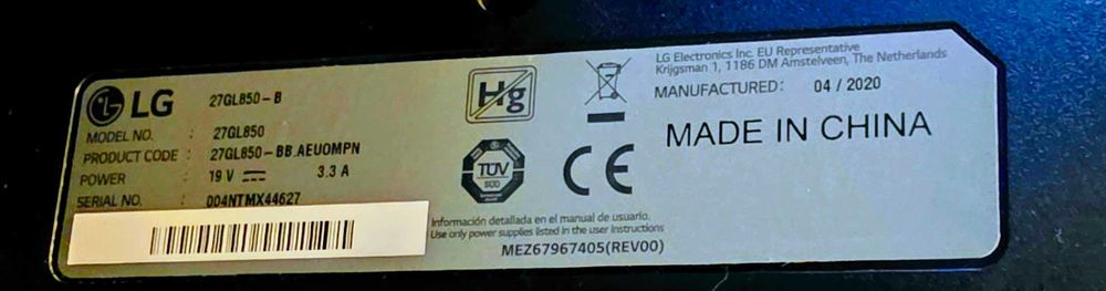 Геймърски монитор 27″ LG 27GL850-B