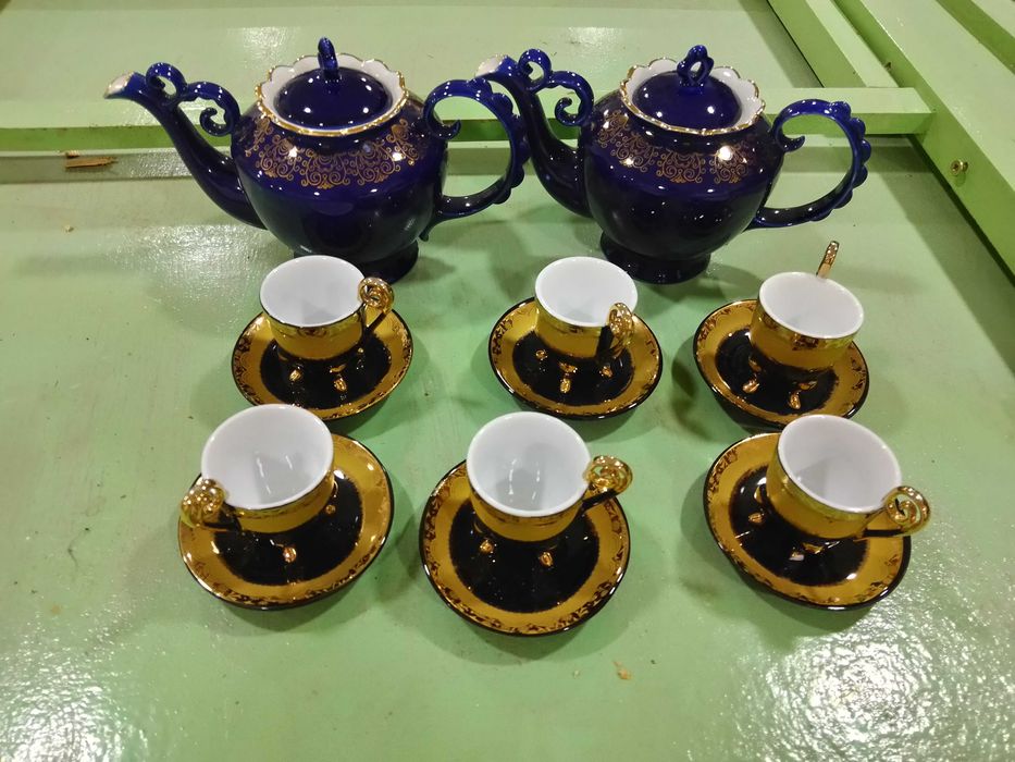 Комплекты национальных фарфоровых сервисов, производство ссср, ташкент