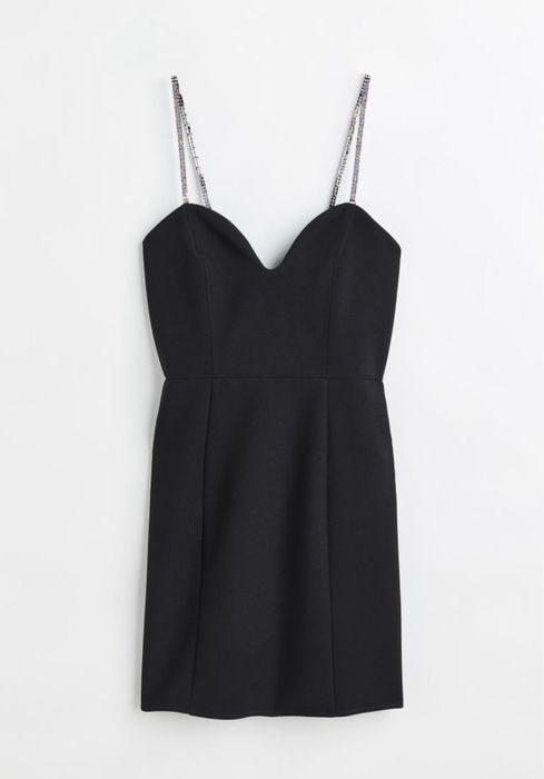 Рокля с презрамки с камъчета H&M