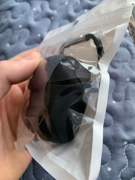 Husă neagră silicon / cauciuc căști bluetooth