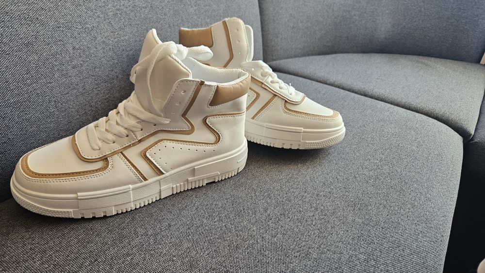 Кецове високи бяло и бежово 38