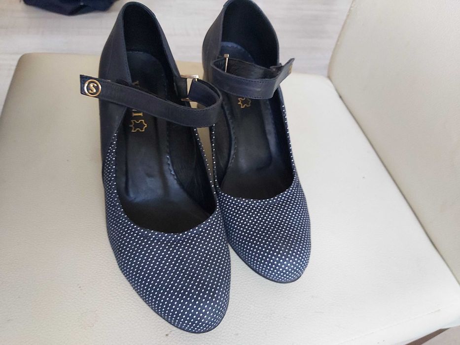 Тъмносини Обувки м.Висини