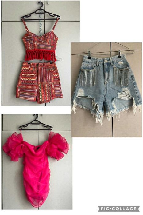 Атрактивен сет, барби рокля, дънкови къси панталони CIDER, XS