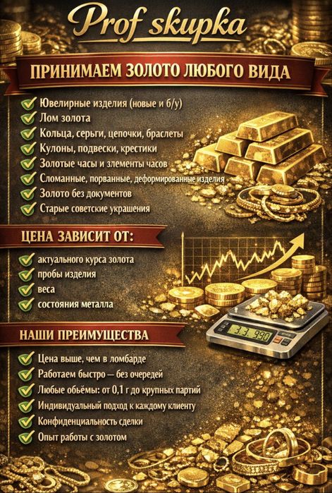 Скупка золота.