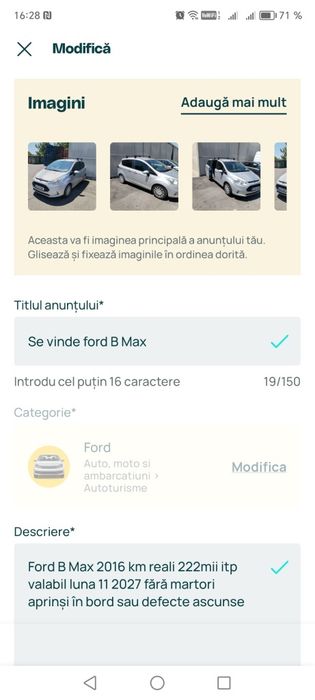 Vânzare autoturism