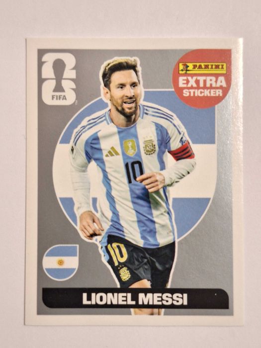 Lionel Messi - Panini extra sticker argintiu FIFA World Cup 2026