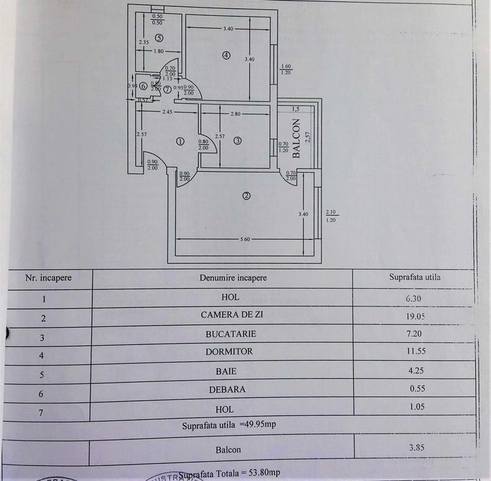 Apartament 2 camere de vanzare HCC