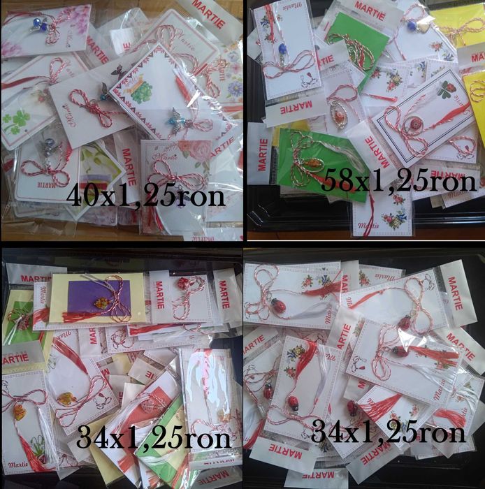 Lot mare mărțișoare (+3600buc.)+ vrac en-gros (pt. revânzare)