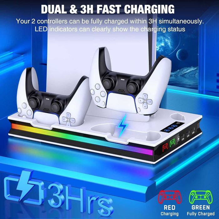 Suport PS5 cu lumină Rgb