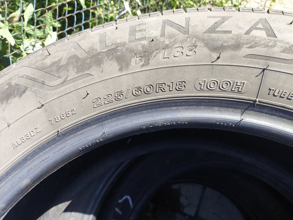 Резина лето bridgestone 225/60/18