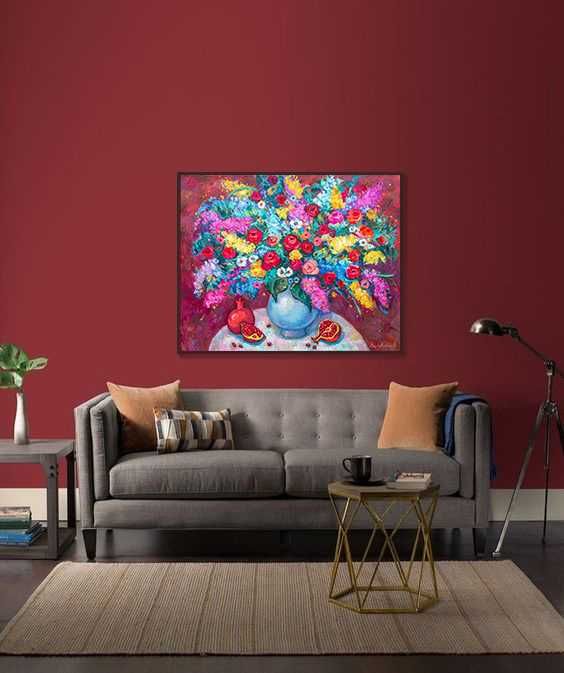 Праздничный букет. Холст, масло 80х100см.