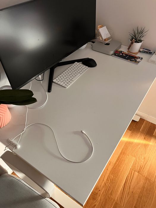 Birou Ikea cu înălţime reglabilă, alb, 120x70 cm